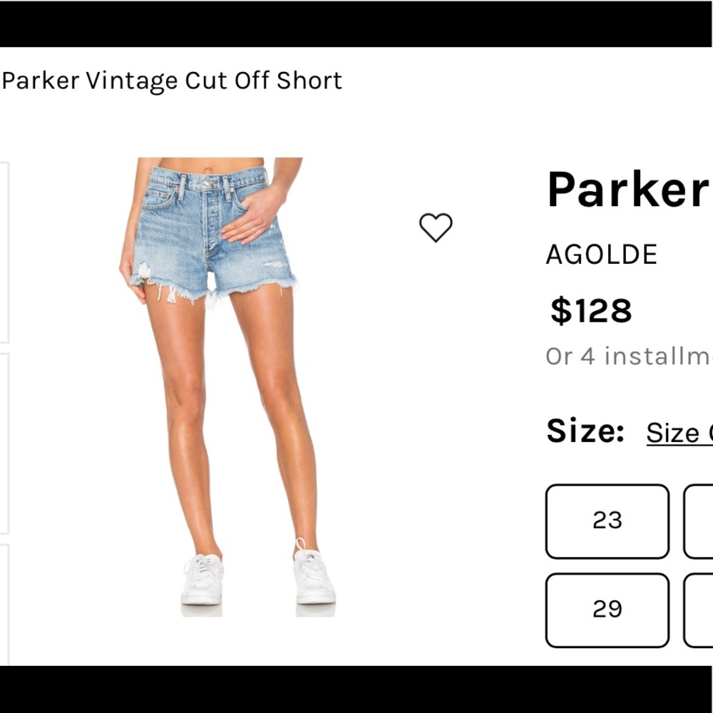 Agolde Parker Vintage Cut Off Short